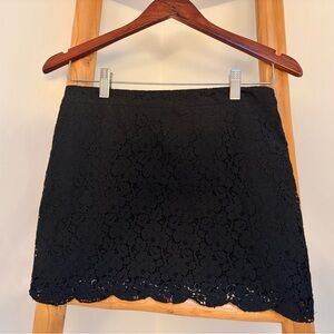 Talula Black Floral Lace Mini Skirt